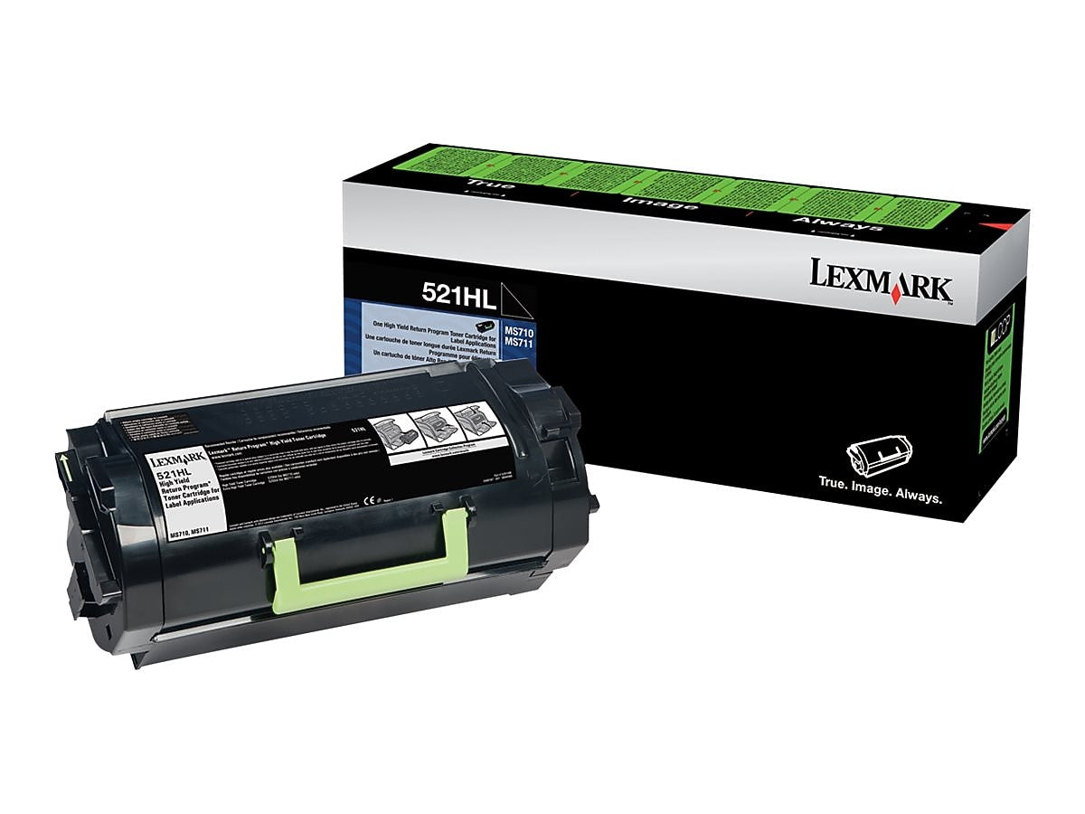 Lexmark 521 Black High Yield Toner Cartridge (52D1H0L)