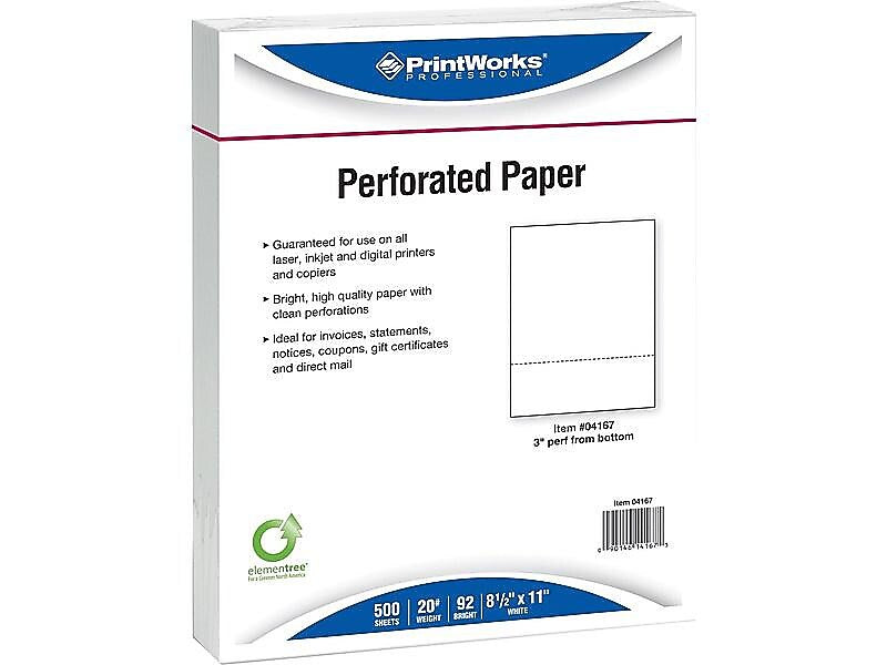 Printworks Professional 8.5" x 11" Specialty Paper, 20 lbs., 92 Brightness, 500/Ream, 5 Reams/Carton (04167)