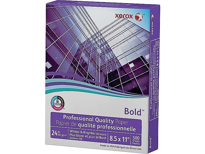 Xerox Bold Professional 8.5" x 11" Bond Paper, 24 lbs., 98 Brightness, 500/Ream (3R13038)