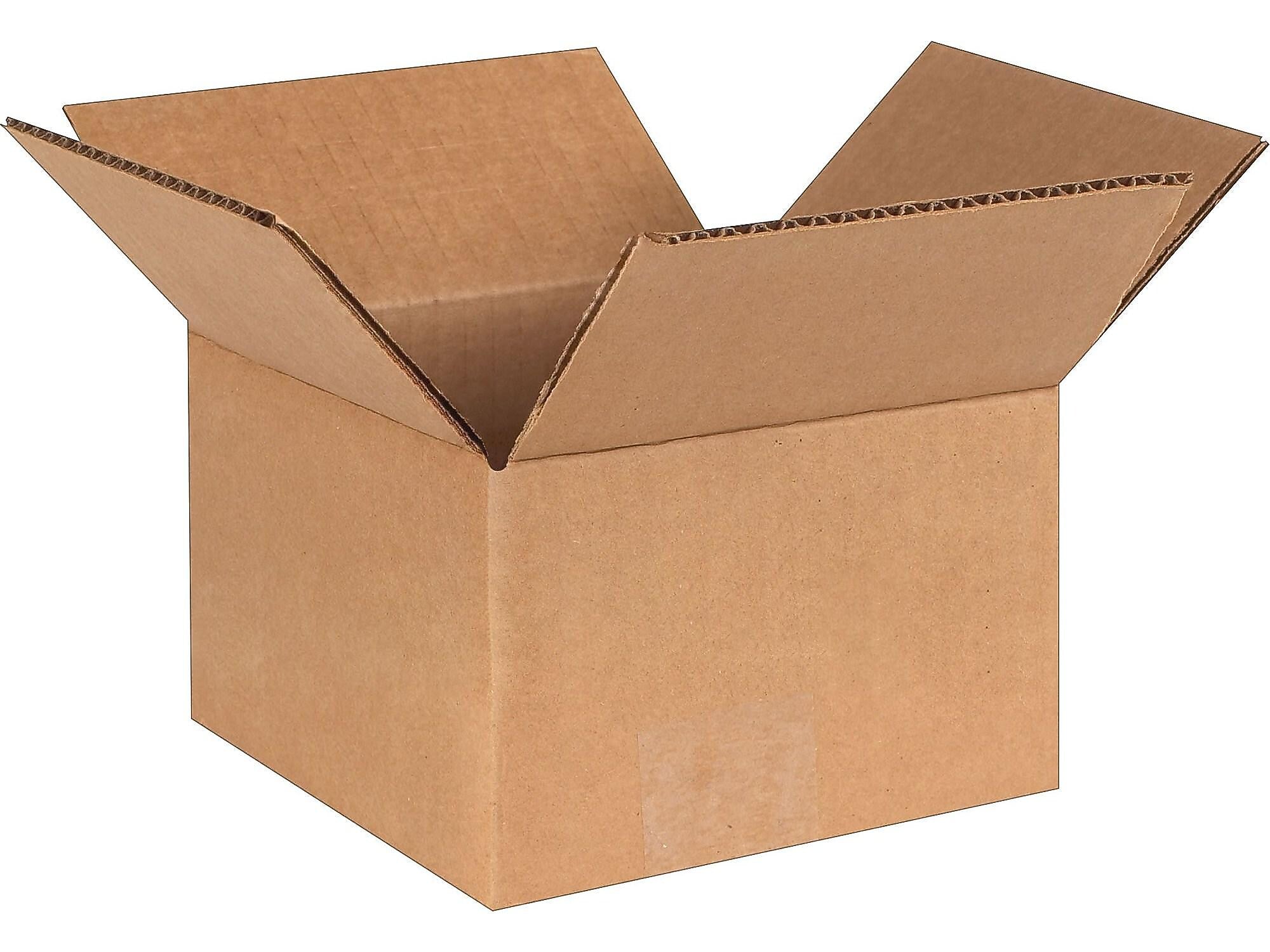 6" x 6" x 4" Corrugated Kraft Boxes, 25/Bundle (BS060604X)