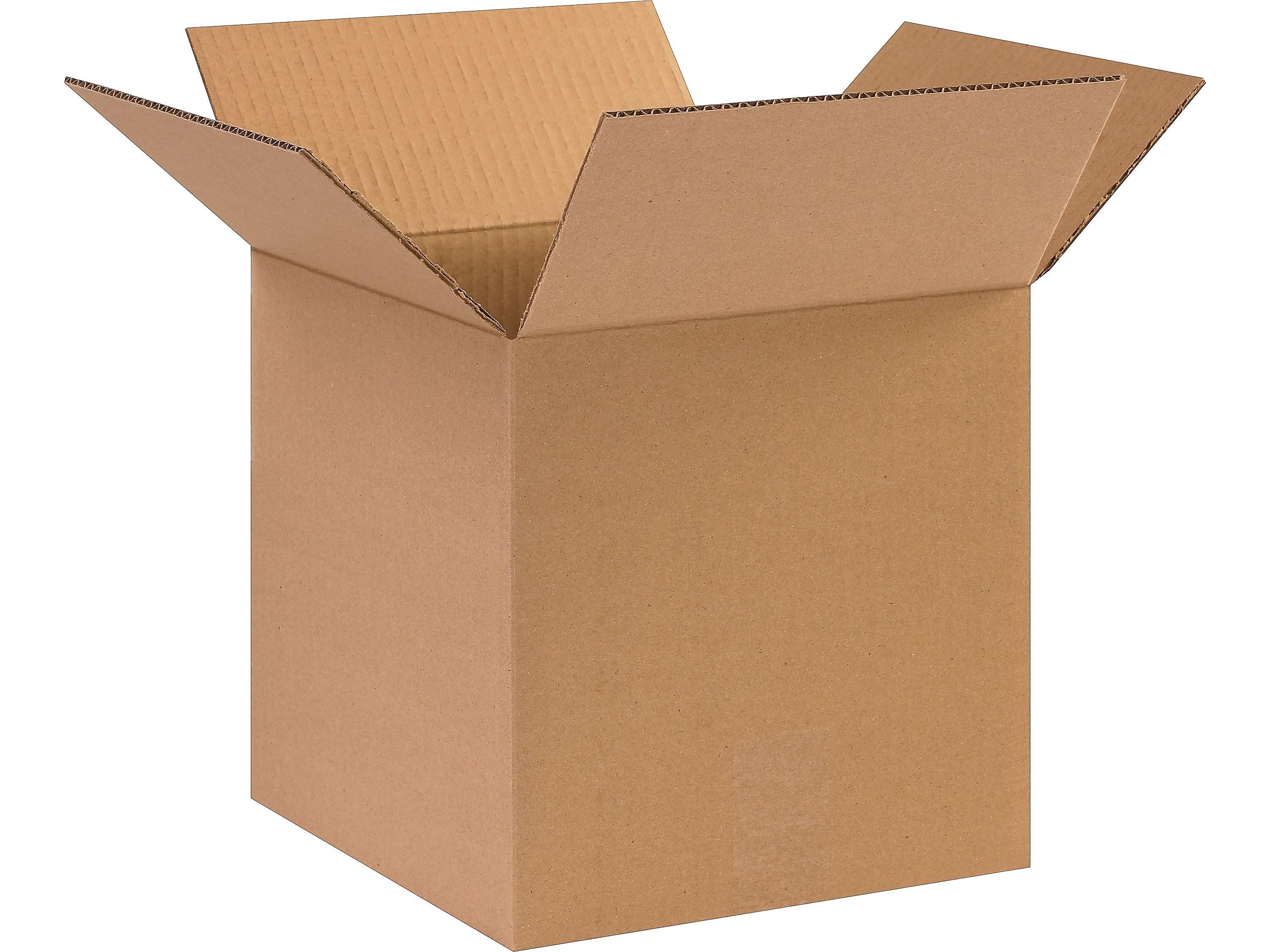 10" x 10" x 10" Standard Shipping Boxes, 32 ECT, Kraft, 25/Bundle (101010)