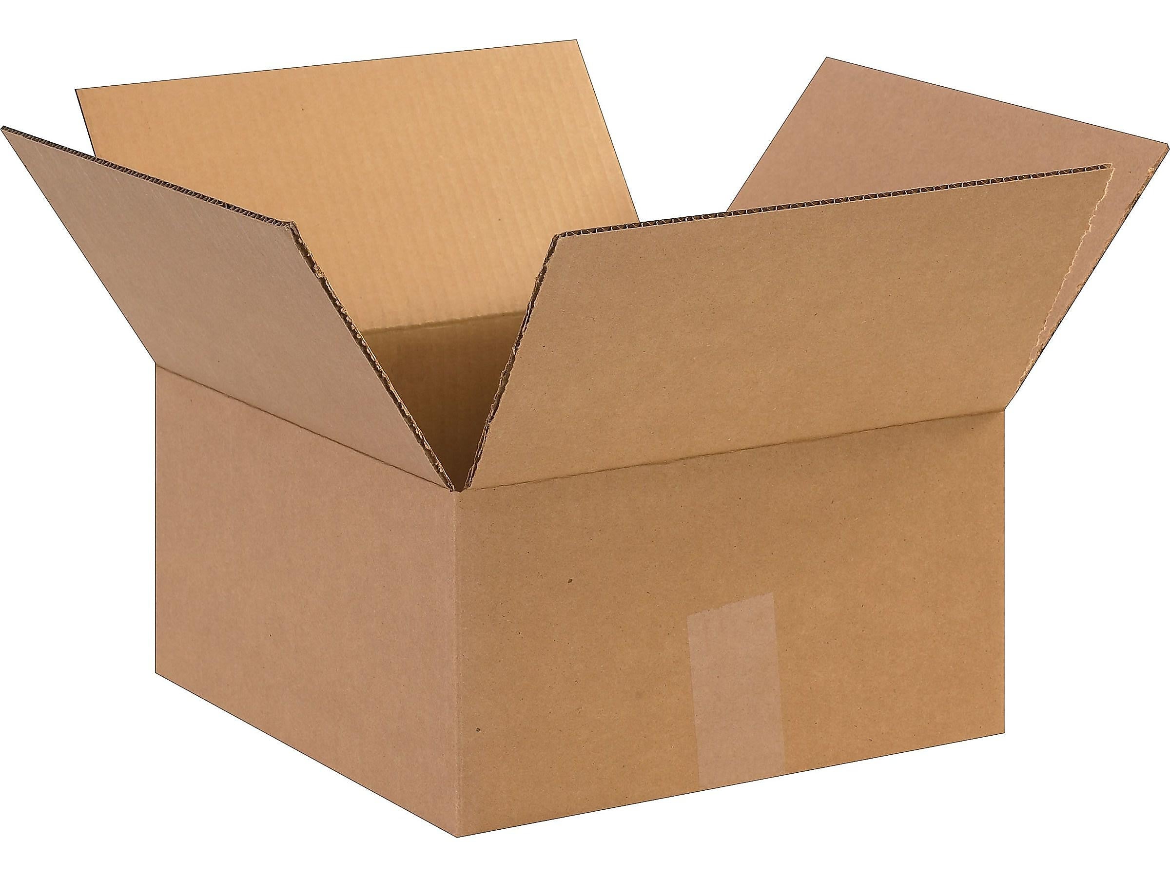 12" x 12" x 6" Standard Shipping Boxes, 32 ECT, Kraft, 25/Bundle (121206)