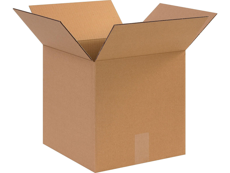 12" x 12" x 12" Standard Shipping Boxes, 32 ECT, Kraft, 25/Bundle (121212)