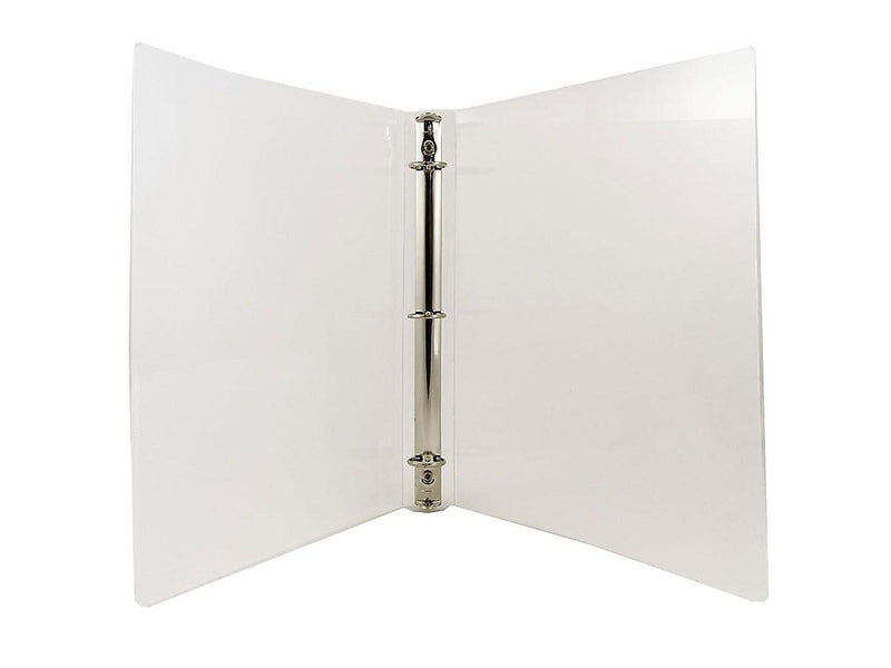JAM Paper 1" 3-Ring Flexible Poly Binders, Clear (751T1CL)