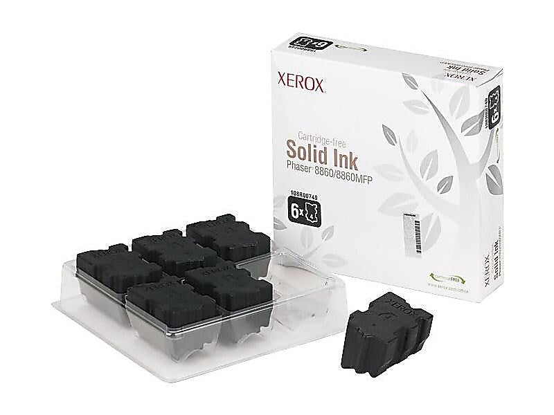 Xerox 108R00749 Black Standard Yield Ink Cartridge, 6/Pack