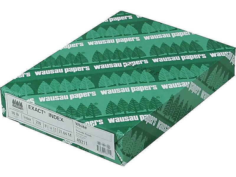 Neenah Paper 90 lb. Index Paper, 8.5" x 11", White, 2000 Sheets/Carton (40311)