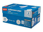 Staples 8.5" x 11" 3-Hole Punch Multipurpose Paper, 20 lbs., 96 Brightness, 500/Ream, 10 Reams/Carton (05030)