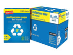 Staples 50% Recycled Multipurpose Paper, 8.5" x 11", 24 lbs., White, 500 Sheets/Ream, 10 Reams/Carton (86059)