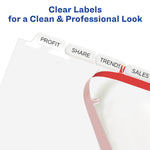 Avery Index Maker Unpunched Paper Dividers with Print & Apply Label Sheets, 8 Tabs, White, 25 Sets/Pack (11444)