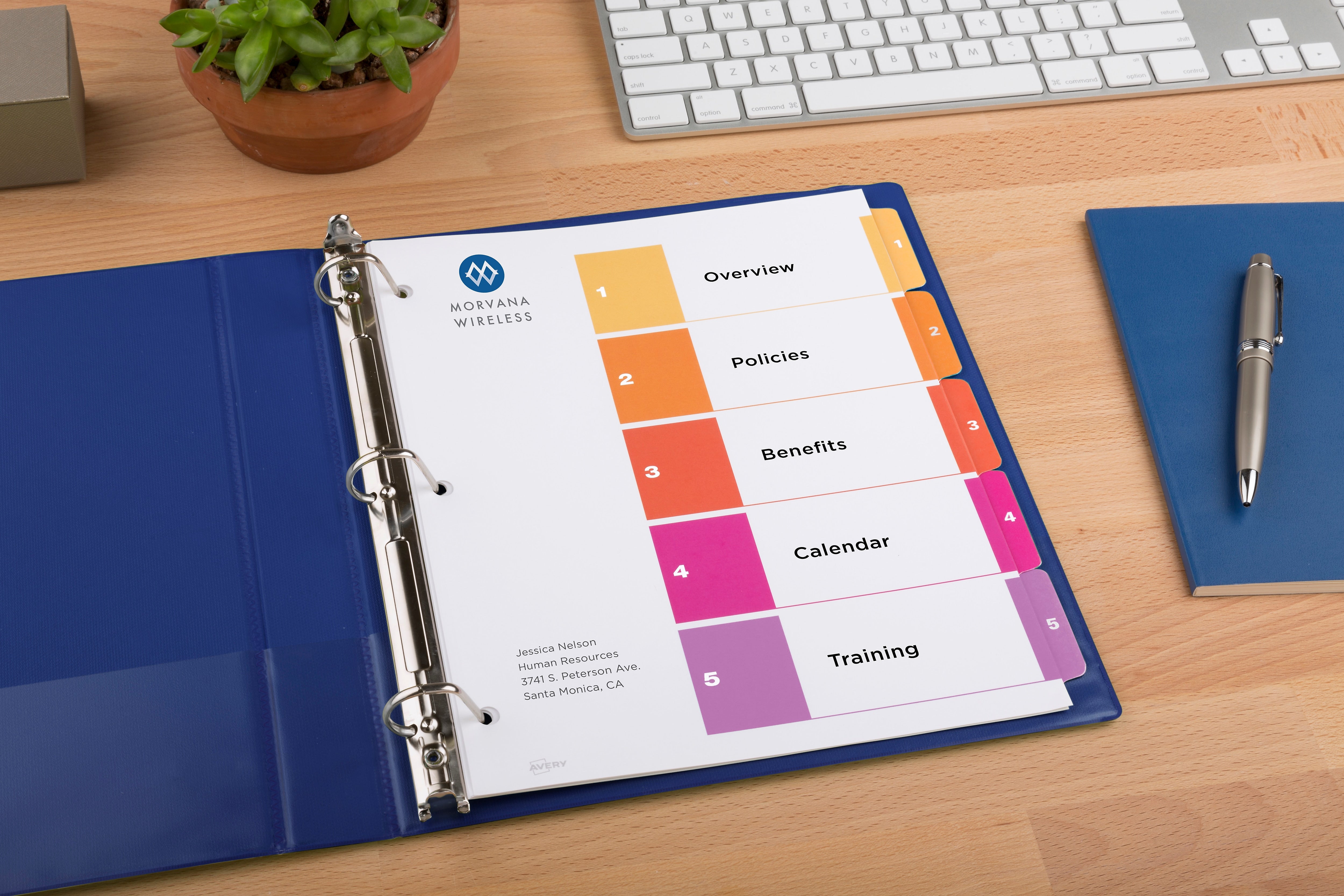 Avery Ready Index Table of Contents Paper Dividers, 1-5 Tabs, Multicolor (11131)