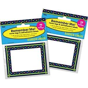 Barker Creek Self-adhesive Italy School Name Tags, 2.75" x 3.5", 90/Set (BC3757)
