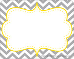Barker Creek Self-adhesive Beautiful Chevron School Name Tags, 2.75" x 3.5", 90/Set (BC3762)