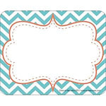 Barker Creek Self-adhesive Beautiful Chevron School Name Tags, 2.75" x 3.5", 90/Set (BC3762)