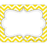 Barker Creek Self-adhesive Beautiful Chevron School Name Tags, 2.75" x 3.5", 90/Set (BC3762)