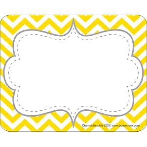 Barker Creek Self-adhesive Beautiful Chevron School Name Tags, 2.75" x 3.5", 90/Set (BC3762)