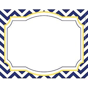 Barker Creek Self-adhesive Nautical Chevron School Name Tags, 2.75" x 3.5", 90/Set (BC3763)
