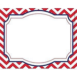 Barker Creek Self-adhesive Nautical Chevron School Name Tags, 2.75" x 3.5", 90/Set (BC3763)
