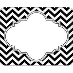 Barker Creek Self-adhesive Black Chevron School Name Tags, 2.75" x 3.5", 90/Set (BC3764)