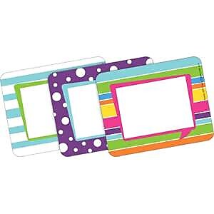 Barker Creek Self-adhesive Happy School Name Tags, 2.75" x 3.5", 90/Set (BC3766)