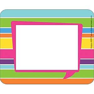 Barker Creek Self-adhesive Happy School Name Tags, 2.75" x 3.5", 90/Set (BC3766)