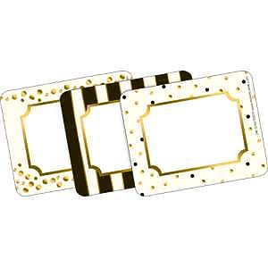 Barker Creek Self-adhesive Gold School Name Tags, 2.75" x 3.5", 90/Set (BC3767)