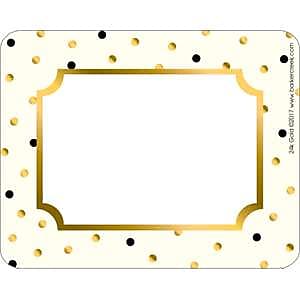 Barker Creek Self-adhesive Gold School Name Tags, 2.75" x 3.5", 90/Set (BC3767)
