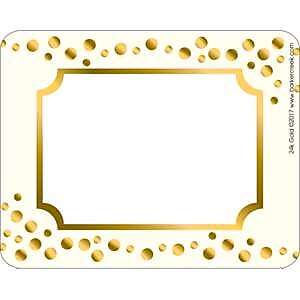 Barker Creek Self-adhesive Gold School Name Tags, 2.75" x 3.5", 90/Set (BC3767)