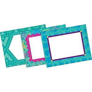 Barker Creek Self-adhesive Bohemian School Name Tags, 2.75" x 3.5", 90/Set (BC3769)