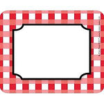 Barker Creek Self-adhesive Buffalo Plaid School Name Tags, 2.75" x 3.5", 90/Set (BC3770)