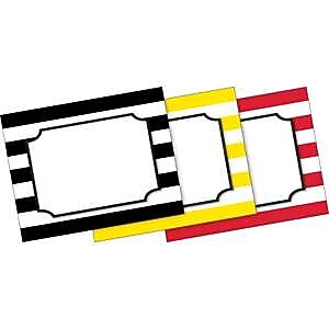 Barker Creek Self-adhesive Wide Stripes School Name Tags, 2.75" x 3.5", 90/Set (BC3773)