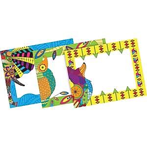 Barker Creek Self-adhesive Bohemian Animals School Name Tags, 2.75" x 3.5", 90/Set (BC3774)