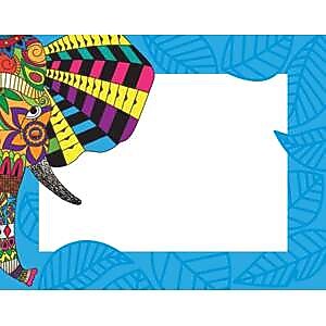 Barker Creek Self-adhesive Bohemian Animals School Name Tags, 2.75" x 3.5", 90/Set (BC3774)