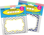 Barker Creek Self-adhesive Chevron School Name Tags, 2.75" x 3.5", 90/Set (BC3775)