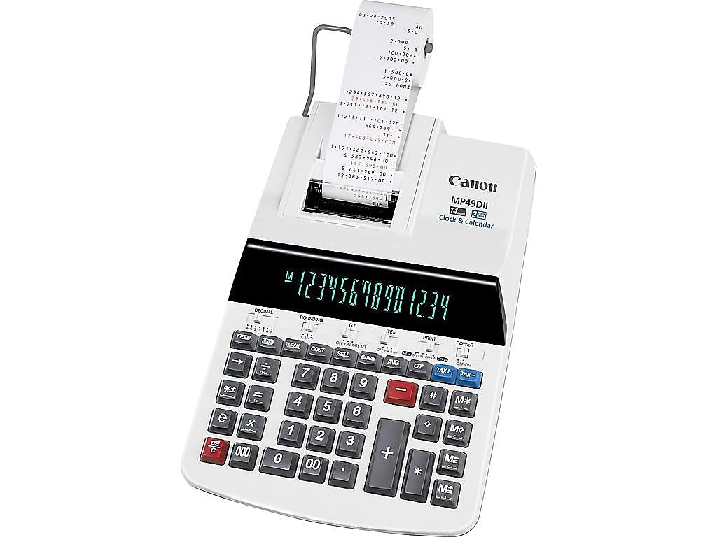 Canon MP49DII 8708B001 14-Digit Desktop Calculator, White