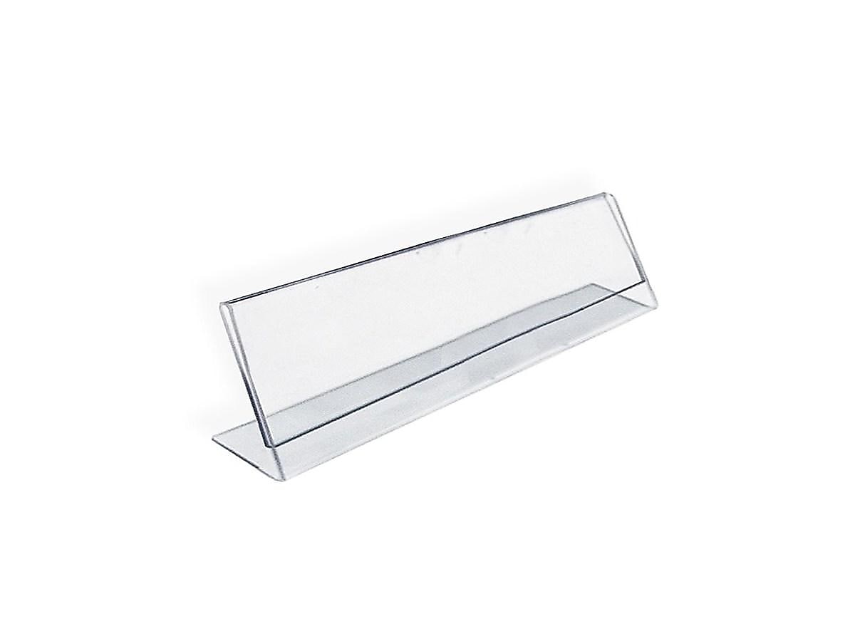 Azar Nameplate Holder, 8" x 2", Horizontal, Table Top, Clear, Acrylic, 10/Pack (112703-10PK)