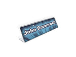Azar Nameplate Holder, 8" x 2", Horizontal, Table Top, Clear, Acrylic, 10/Pack (112703-10PK)