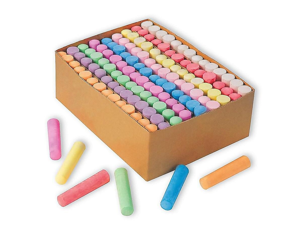 Color Splash Jumbo Sidewalk Chalk, Assorted Colors, 126/Box (SC877)