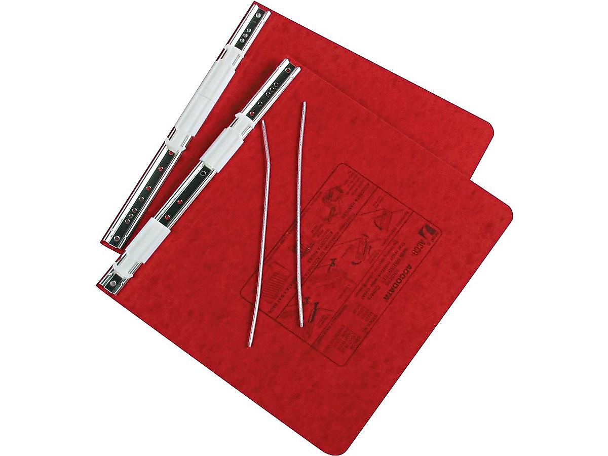 ACCO Presstex 6" Ringless Hanging Binder, Executive Red (54129)