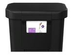 simplehuman Indoor Step Trash Can, Black Plastic, 12 Gal. (CW1385)