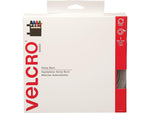 Velcro 0.75"W x 360"L Sticky Back Hook & Loop Fastener, White, Roll (91138)