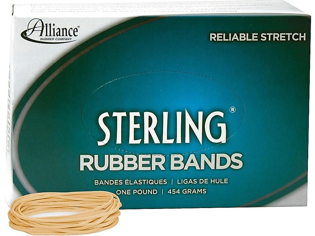 Alliance Sterling Multi-Purpose #19 Rubber Bands, 3-1/2" x 1/16", 1700/Box (24195)