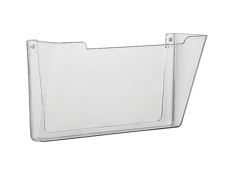 AbilityOne SKILCRAFT Plastic Hanging Wall File, Letter Size, Clear (NSN5827273)