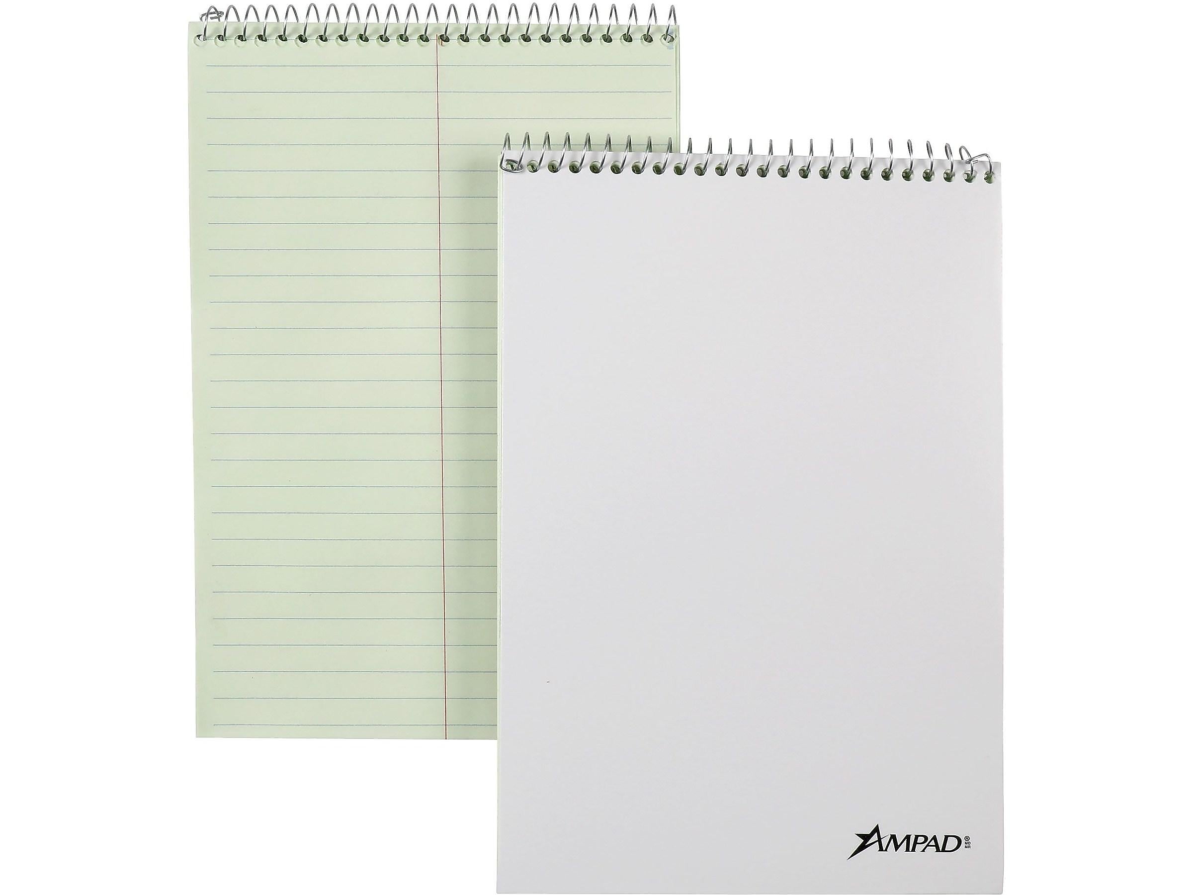 Ampad Steno Book, 6" x 9", Gregg Ruled, Green Tint, 80 Sheets/Pad, 6 Pads/Pack (TOP 25-278)