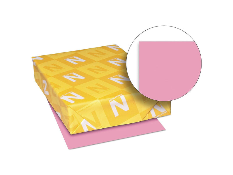 Exact Brights Colored Paper, 20 lbs., 8.5" x 11", Bright Pink, 500 Sheets/Ream (WAU26741)