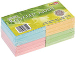 Redi-Tag Recycled Notes, 3" x 3", Pink, Green, Blue, Yellow, 100 Sheet/Pad, 12 Pads/Pack (26704)