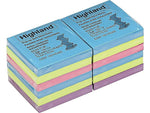 Highland Pop-up Notes, 3" x 3", Assorted Collection, 100 Sheet/Pad, 12 Pads/Pack (6549-PUB)
