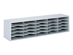 Safco E-Z Sort® 20-Compartment Sorting Rack, 57.5" x 14.25", Gray (7751GR)