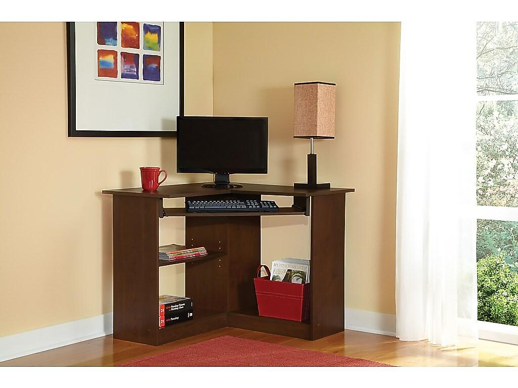 Easy 2 Go 36" W L-Shaped Computer Desk, Resort Cherry (951572-CC)