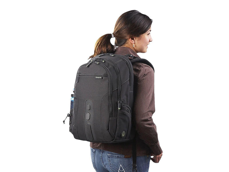 Targus Spruce EcoSmart Backpack, Black/Green (TBB013US)
