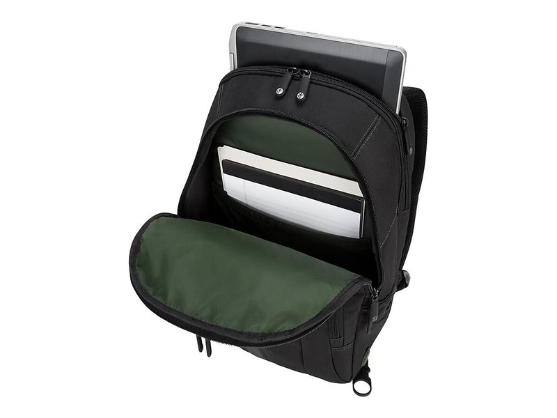 Targus Spruce EcoSmart Backpack, Black/Green (TBB013US)
